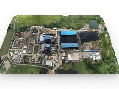 Thermal power plant - coal 164 - 273MW 3D model