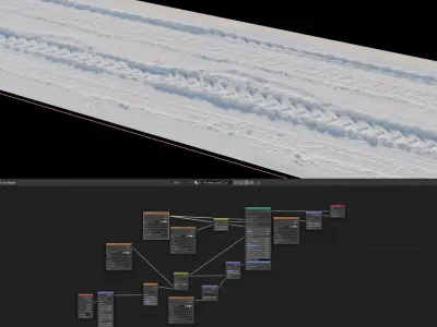 Ultra realistic Snow road 2 2021Hq Scan 3D model