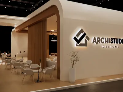 Real estate booth 28m x 20m  3D model