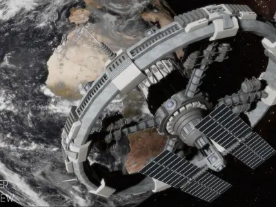 Sci-Fi Space Station 3D model purchase