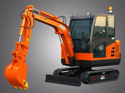 CLC T2500 AA Mini Pelle Hydraulic Excavator 3D model