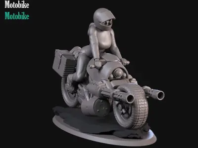 Sci fi moto 3D print model