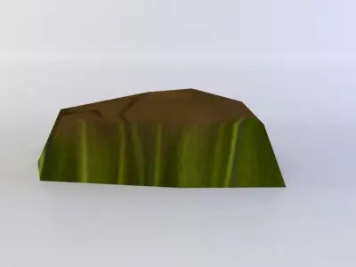 Stepping stone  Low-poly 3D model