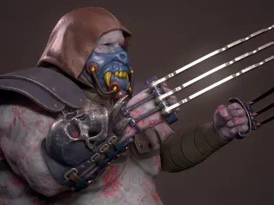 Realistic Cyber Zombies 01  Low-poly 3D model