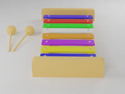Xylophone Instrument Music 3D model