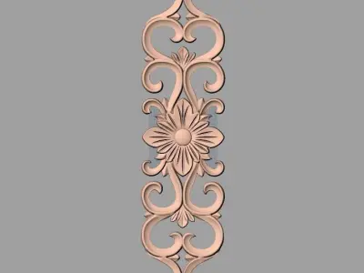 Door flower relief model STL format for CNC carving E461 3D model