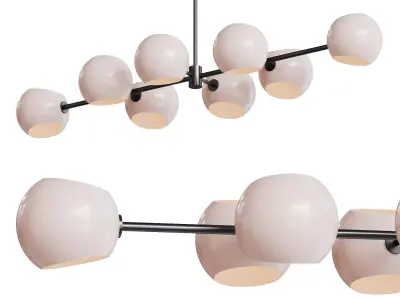 Xaviero Glass Island Chandelier 3D model