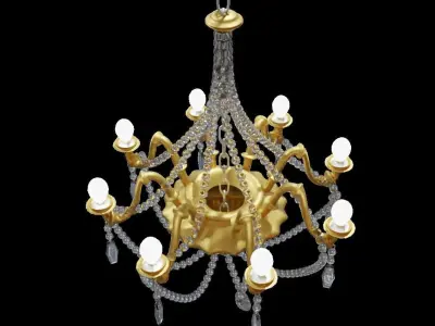 Chandelier gold Free 3D model