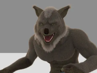 Lycan Omnivore Low-poly 3D model