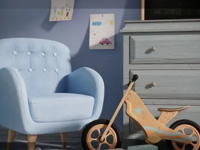 Furniture - Childroom props 3D model