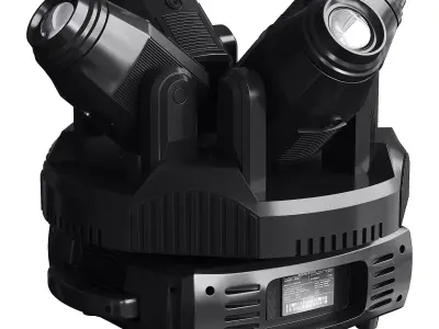 Soft theater farm with lighting equipment Low-poly 3D model