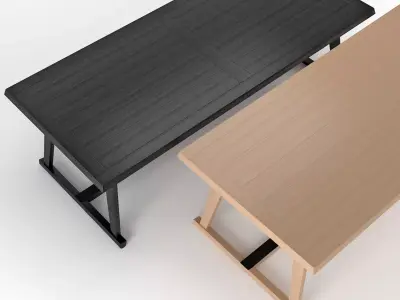 Recipio dining table with legs 3D model