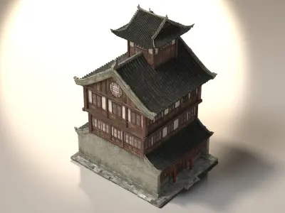 Ancient buildings Chinese Ancient architecture 3D model buy