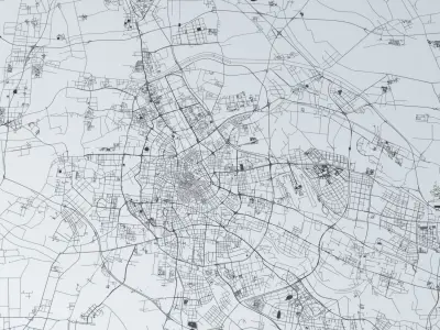 Tianjin Road Network and Streets 3D model