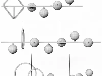 Lampatron DAGFRID pendant light colletion S 3D model