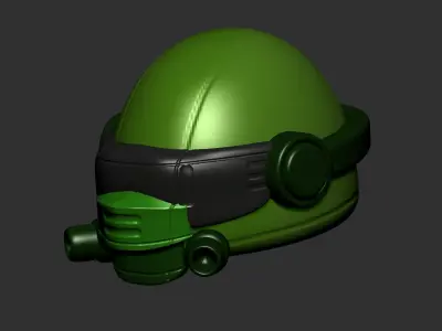 helmet high poly sculpt 3d printable  3D model 102