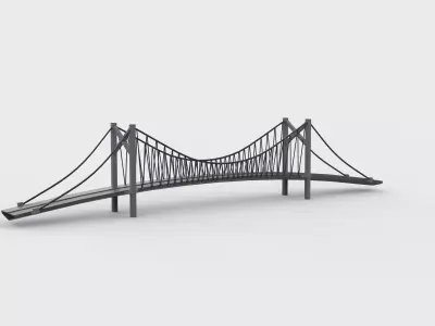 Suspension Bridge 04 3D model