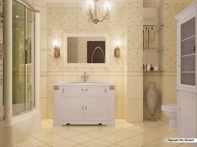 Bathroom in classical style 3D model
