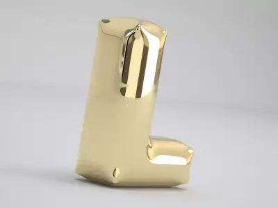 L Balloon Gold 3D model