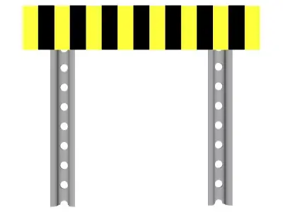road blocked 3D model