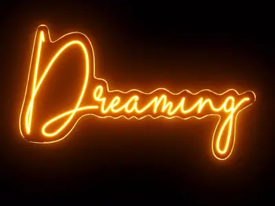 Dreaming Neon Sign 3D model