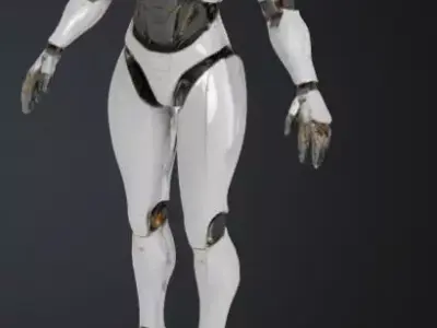 Sci-Fi robotArtificial intelligence Low-poly 3D model