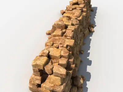 Stone Wall 3D model