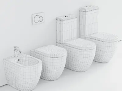 Ceramica Cielo Smile WC Low-poly 3D model