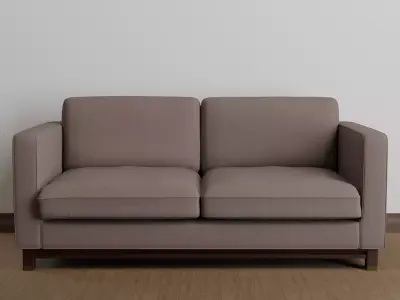 Light Brown Stylish Sofa Low-poly 3D model