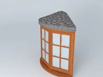 Oak window  Free 3D model