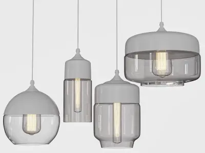 warmly Modern Nordic Glass Pendant Light 3D model