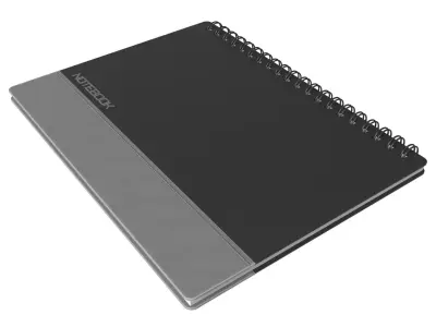 Wire Bound Notebook Double-O Ring Binder Journal Low-poly 3D model