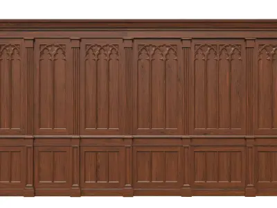 Wooden panels 24 3D model