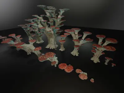 Alien Plant Mushroom Type 3 3D model