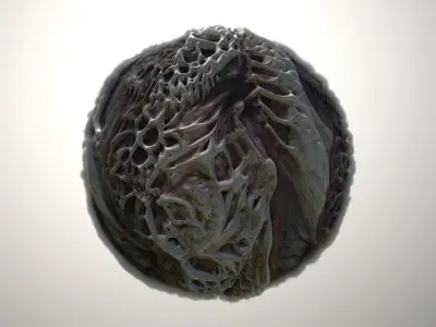 Material Skin Monster 11 Seamless PBR Texture Texture