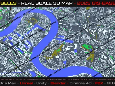 London City 3D Map - 2025 Gis Data 3D model