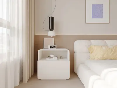 modern bedroom 3D model 3D model