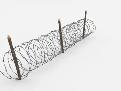 Barb Wire Obstacle 3D model