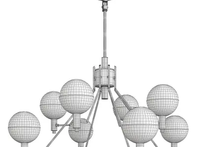 TUM chandelier  Low-poly 3D model