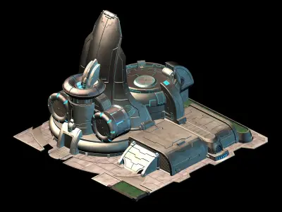 Different dimension - building - energy storage field 01 3D model