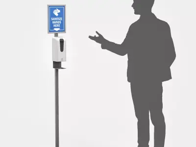 hand sanitizer stand 3D model