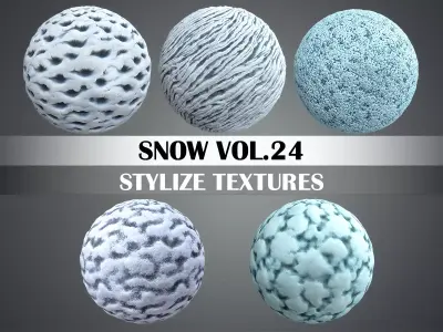 Stylized Snow Vol 24 - Hand Painted Texture Pack Texture