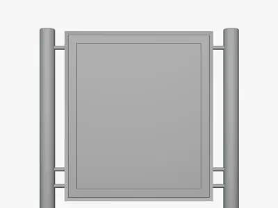 Basic Advertising Stand - Geometry Only No Textures No Materials 3D model