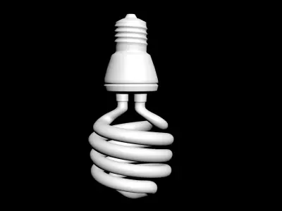 BULBS spiral light bulb Free 3D model