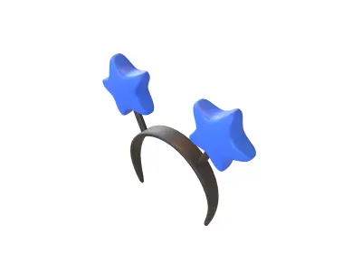 Star Headband v1 005 Low-poly 3D model