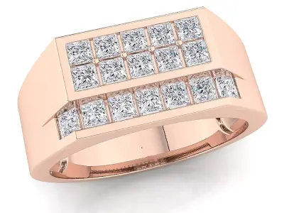 Small fancy mans  ring 3D print model