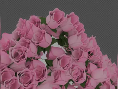 Fairy entrance walkway decorated with flowers 3D Model Pack