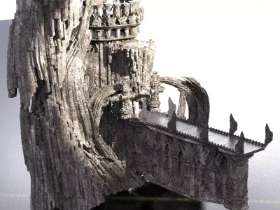 King Richards Crusades Desert Grail fortress 3D model