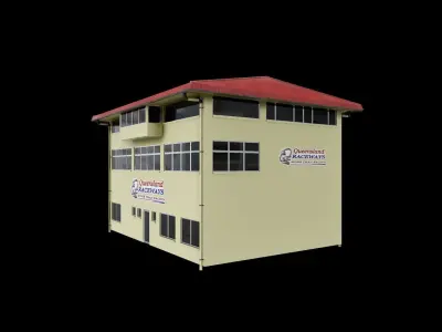 Queensland raceways 3d building PBR model  Low-poly 3D model