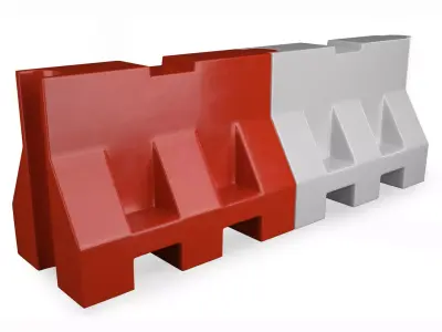 Plastic Road Barricade 3D model